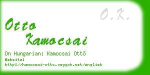 otto kamocsai business card